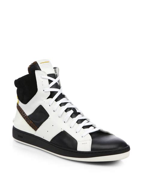 fendi sneaker men 2015|saks Fendi high top sneakers.